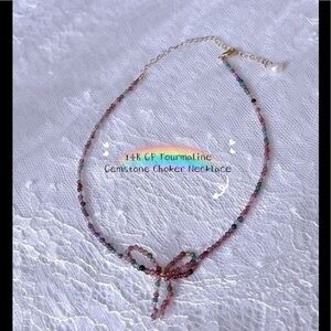 COPY - 14K GP Tourmaline Gemstone Choker Necklace